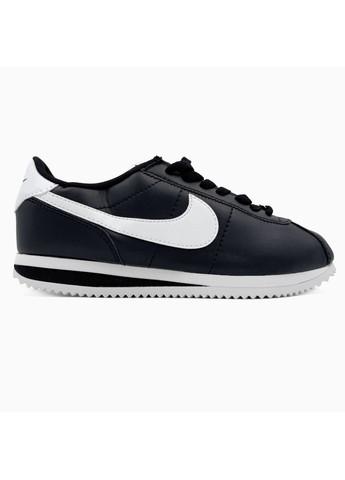 Чорні Осінні кросівки чоловічі nike cortez basic black / white найк кортез No Brand