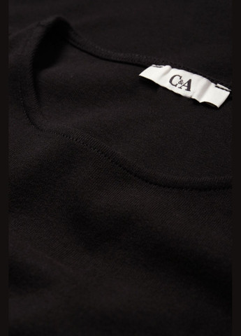 Чорна кежуал сукня з бавовни C&A однотонна