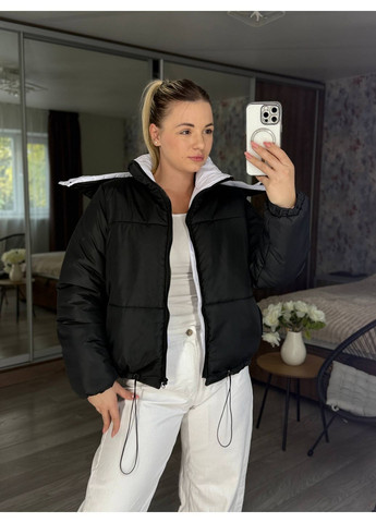 Чорна зимня жіноча зимова куртка на силіконі Nositi 172-4