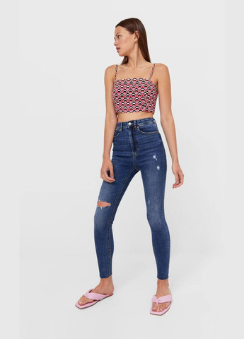 Джинси Skinny демисезон,синий, Stradivarius - (316222297)