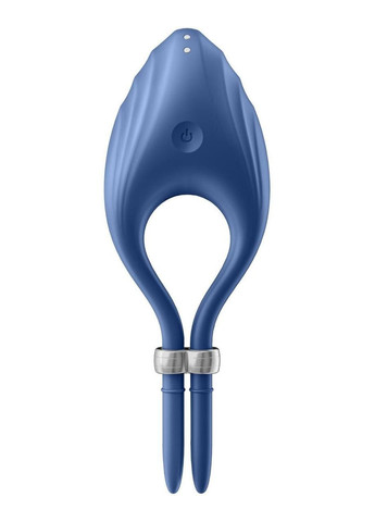 Ерекційне віброкільце-ласо Duelist Blue, 10 режимів, потужний мотор Satisfyer (303887397)