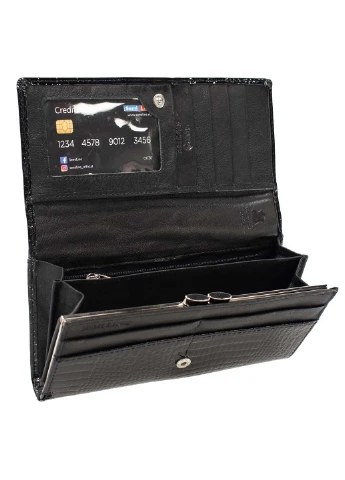 Оригинал! Кошелек женский кожаный RFID Black (P8228-0) Semi Line (397589882)