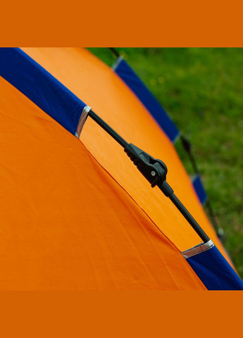 Палатка туристическая двухместная 200*150*110 см, оранжевая LUGI (316474051)