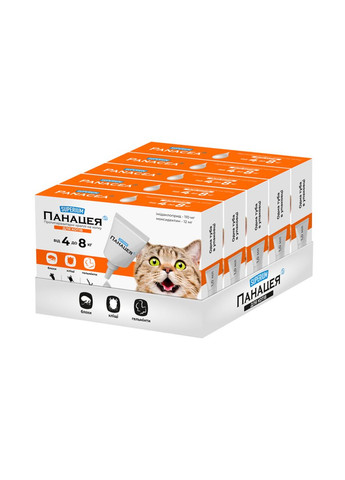 СУПЕРІУМ Панацея, протипаразитарні краплі на холку для котів, Superium (370193022)