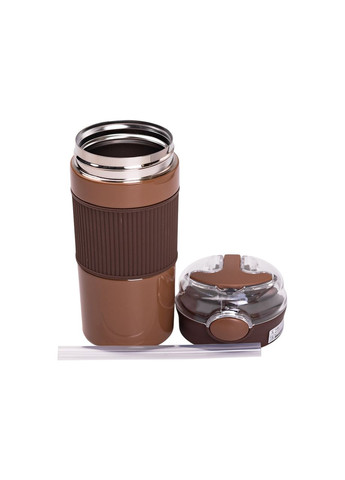 Термокружка с трубочкой 400 мл Коричневый Jooki (360921129)