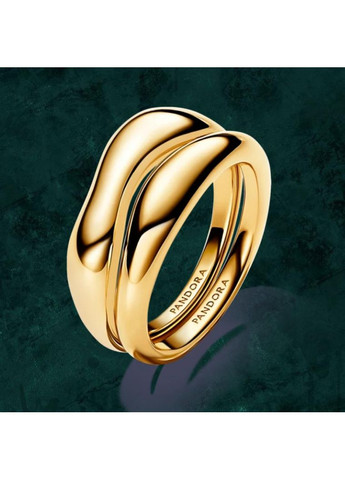 Серебряное кольцо «Природное сочетание» разъемное 163264C00 Пандора Pandora с покрытием 14к золотом 16 No Brand (362457546)