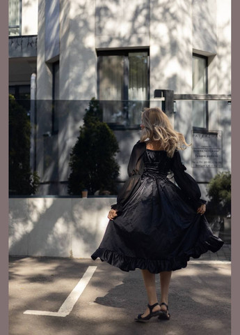 Черное праздничный платье No Brand с цветочным принтом