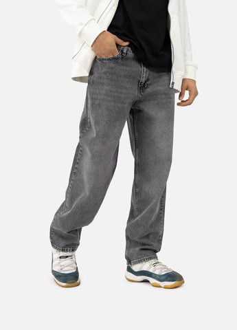 Серые демисезонные мужские джинсы baggy цвет серый цб-00241654 Catch