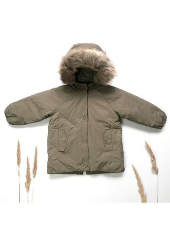 Оливкова (хакі) зимова куртка 98 см хакі артикул л375 Zara