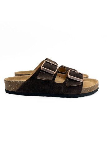 Темно-коричневые шлепанцы (р) замша 0-1-1-am-518-2-19 Arees Meniwa