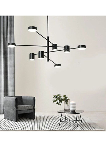 Люстра світлодіодна стельова LED світильник для квартири на стелю ледве 26862 Чорний 40-90х102х102 см. Sunnysky (335975659)