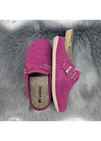 Тапочки жіночі світло-сині фетрові з ремінцем на поліуретановій підошві Inblu (366144521)