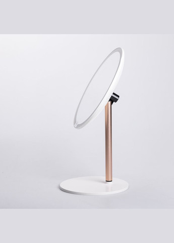 Дзеркало косметичне з підсвічуванням кругле настільне Ø21 см для макіяжу Біле HP-10-7AW Yiwu (325922731)