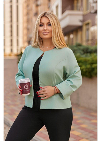 Жіночий діловий костюм з чорними брюками та оливковим піджаком мод МЗ 8814/503, 58 розмір No Brand (355469567)