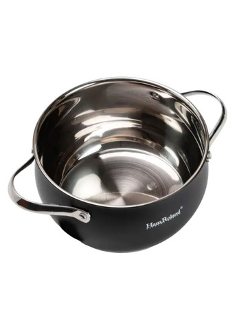 Набір посуду для приготування з нержавіючої сталі 12 предметів, чорний HP33548 Jooki (358706083)