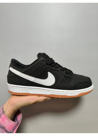 Чорні Зимовий кросівки чоловічі nike sb dunk low sb black gum найк сб данк No Brand