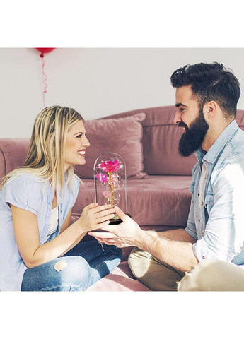 Декоративний 3D-нічник Троянда 15 см Pink Star Master (365721752)