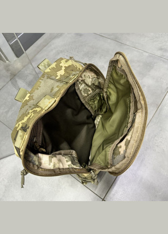 Підсумок-рюкзак сухарний на плитоноску з Моллі, Піксель,, Cordura 1000D, сумка сухарна тактична, сумка сухарка армійська WinTac (338625058)