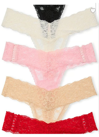 Набір мереживних трусиків Victoria's Secret стрінги (359436234)