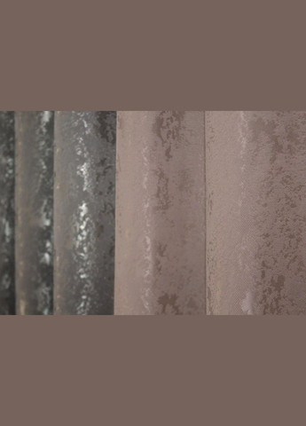 Штори для спальні 2 шт Штори 1,5 х 2,7 м + тюль 4 х 2,7 м Коричневий (П4К-014дк (1176-1174ш)) No Brand (306633875)