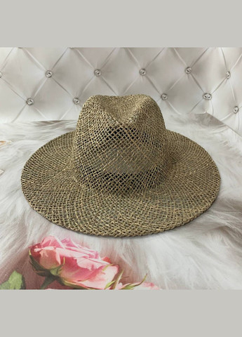Жіночий літній капелюх Федора плетений з водоростей No Brand (293815333)
