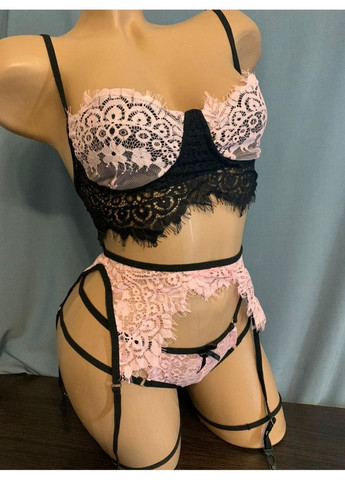 Розовый демисезонный комплект белья «элегия» No Brand