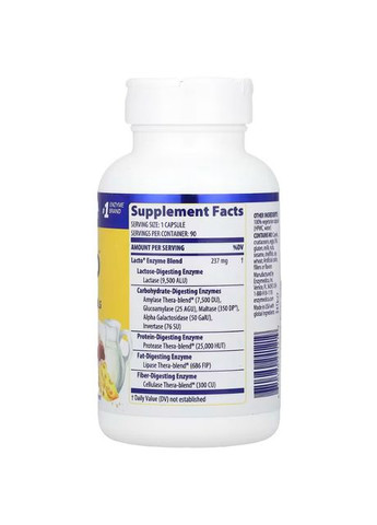 Ферменти для травлення лактози Lacto 90 капс Enzymedica (359473138)