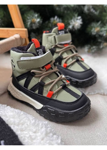 Цветные зимние ботинки зимние для мальчиков стильные dhx, хаки No Brand