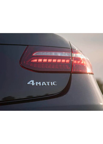 Емблема-напись 4MATIC для чорна глянцева 145х23 мм пластик (на скотчі) Mercedes-Benz (369610961)