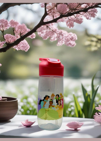 Дитяча пляшка для води з трубочкою, принцеси Disney, Pepco (324392122)