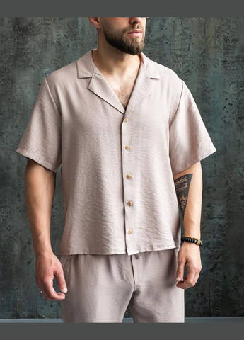 Кофейный летний льняной комплект No Brand