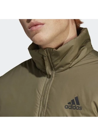Оливкова чоловіча весняна куртка bsc 3-stripes оливкового кольору adidas