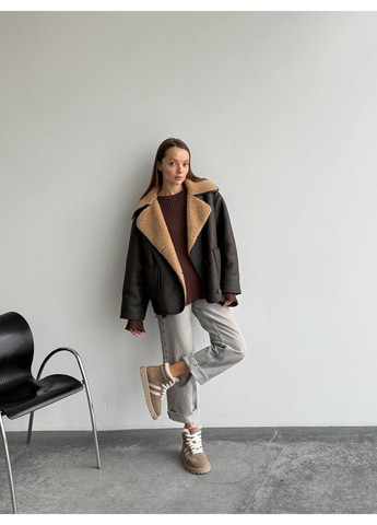 Зимние зимние ботинки teddy Helen из натуральной замши