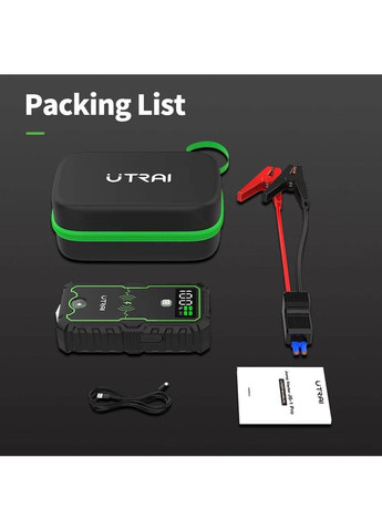 Бустер (пусковий пристрій) JS-1 Pro 2500A, 12В, 59,2Wh (1388) UTRAI (370142140)