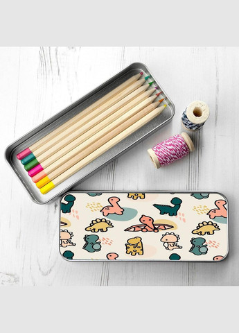 Органайзер для канцелярских принадлежностей металлический,кейс для мелочей девушка арт #02 7*18 см Silver No Brand (309159394)