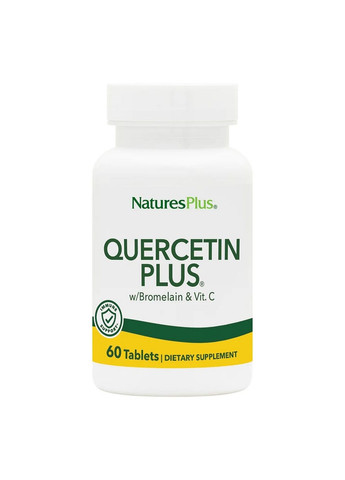 Натуральна добавка Quercetin Plus, 60 таблеток Natures Plus (293339232)