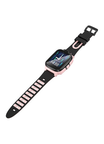 Детские cмарт-часы y104 с поддержкой 4G черно розовые Hoco (345561457)