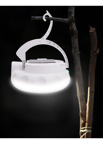 Сонячна LED лампа 200W, 4800 mAh, біла | IP66 | 360° світло + ліхтар | Зарядка USB-C | Гачок і магніт BTB (370705592)