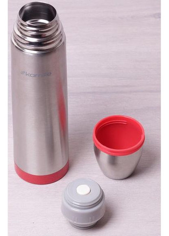 Термос 1000мл із нержавіючої сталі спортивний термос для води та чаю з пластиковими накладками Kamille (368988398)