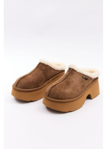 Коричневые сабо 200793 ALLSY на среднем каблуке