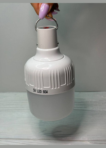 Портативная лампа для кемпинга подвесной аккумуляторная фонарь на крючке цвет белый Digital (315889594)