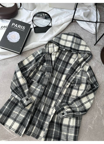 Жіноча подовжена сорочка в клітинку з кашеміру MonCher (365618241)