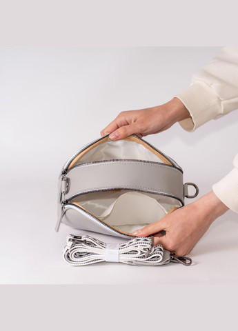 Сумка женская Кросс боди функциональная серая из экокожи NIUNIU (340239678)