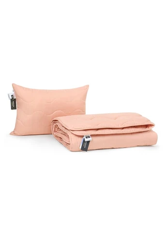 Одеяло Набор хлопковый Всесезонный №1747 Eco Light Coral Одеяло 172x205 + подушка 50x70 среднее (m236151) Mirson Набір бавовняний Всесезонний 1747 Eco Light Coral (378604800)