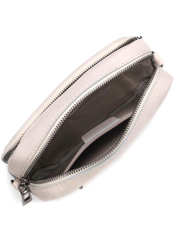 Сумка крос-боді через плече для телефону та документів жіноча з натуральної шкіри маленька Білий 37281 Vintage (353690083)