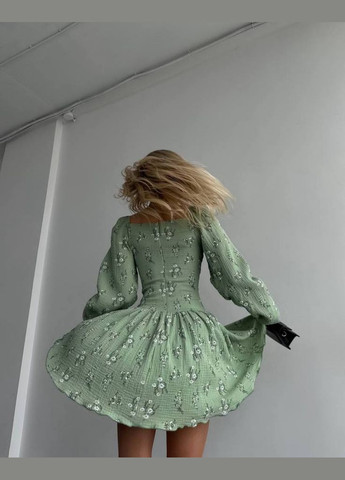 Комбінезон жіночий Україна комбінезон-шорти квітковий оливковий повсякденний муслін