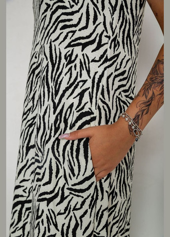 Молочное кэжуал платье жатка Ager