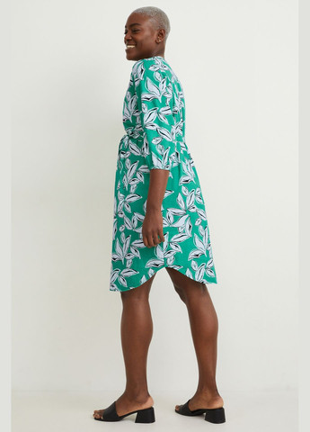 Комбінована кежуал сукня з бавовни для вагітних C&A однотонна