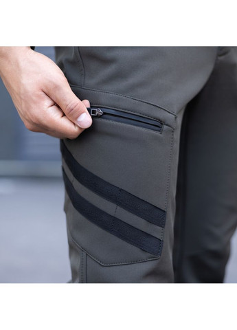 Хаки демисезонные карго брюки Pobedov