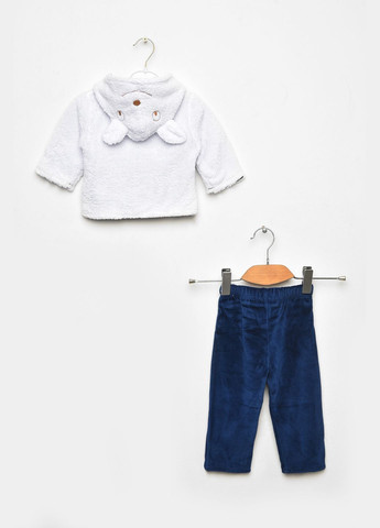 Білий демісезонний костюм дитячий для хлопчика білого кольору брючний Let's Shop